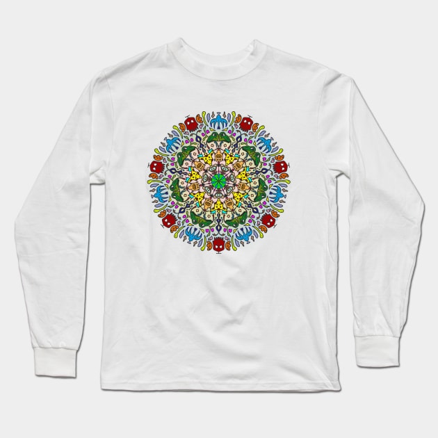 Animal Creature Mandala Long Sleeve T-Shirt by pbDazzler23